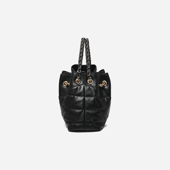 Leather Chain Bag, Bucket bag, Handbag for women - Memoo.com